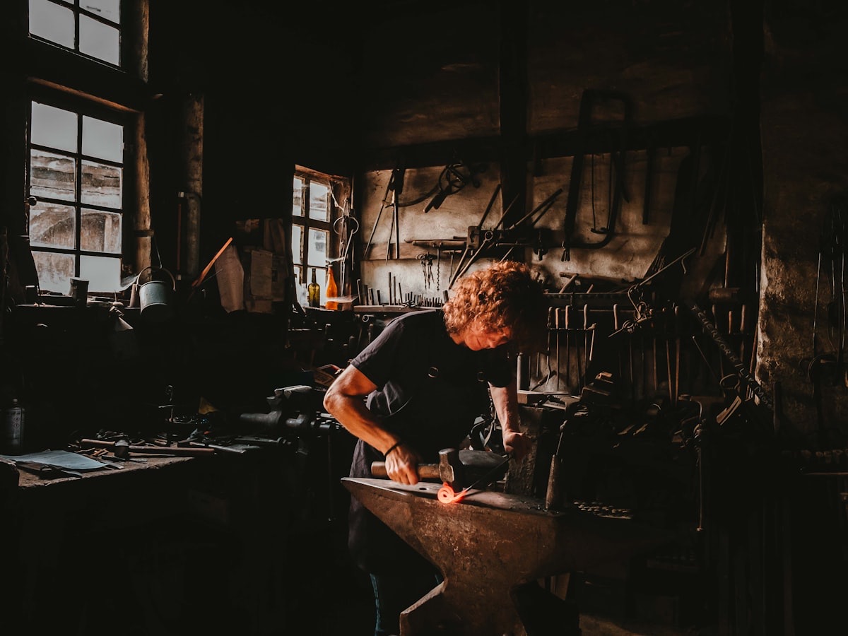 Workshop candid photograph