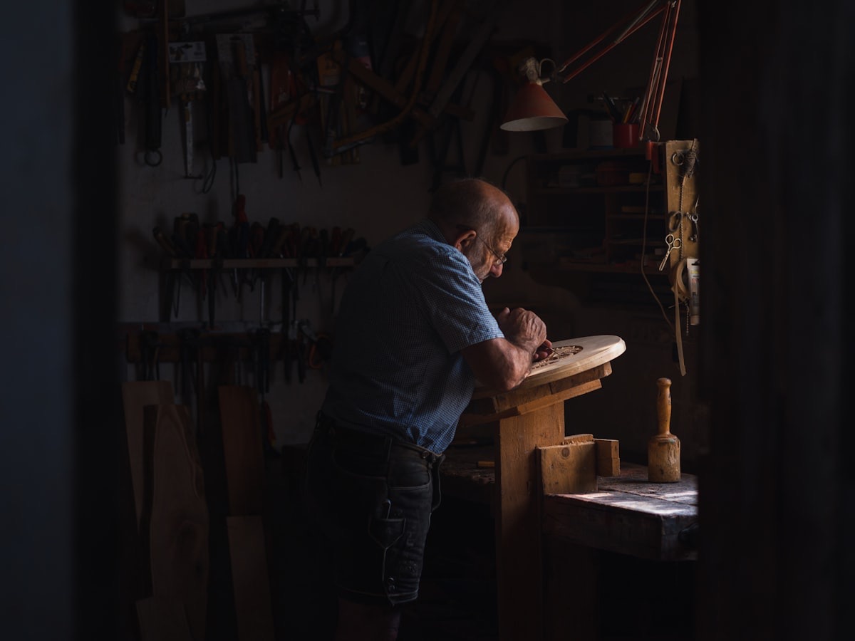 Workshop candid photograph